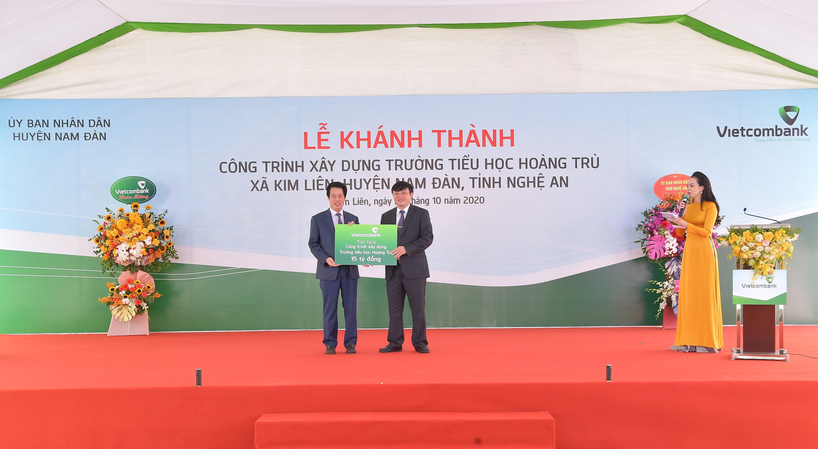 Vietcombank xây dựng trường cho học sinh trên quê hương Chủ tịch Hồ Chí Minh